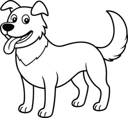Adorable dog coloring page for kids with simple, black and white graphics to spark creativity and fun.
Art