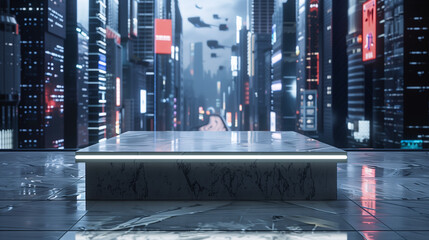 Minimalist Empty Podium for Product Presentation