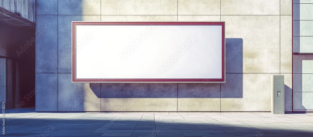 Aufkleber Large empty billboard on a street wall banners with space to insert your own text. with copy space image. Place for adding text or design