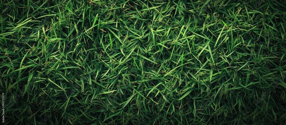 Aufkleber Image of a square background featuring green grass. with copy space image. Place for adding text or design