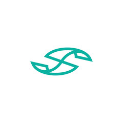 letter s hammock simple sleek creative geometric modern logo design