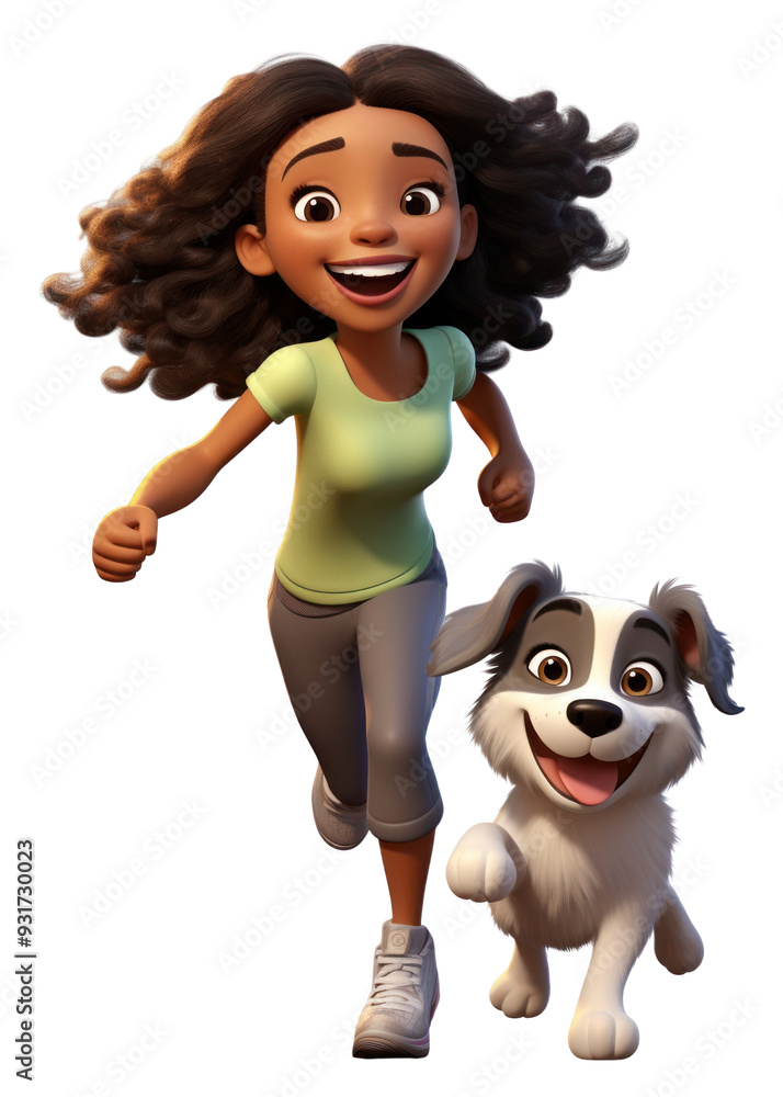 Poster png dog cartoon running friendship.