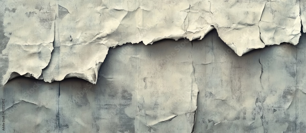 Poster wrinkled creased posters with a grunge paper texture blank aged ripped and torn street billboard pos