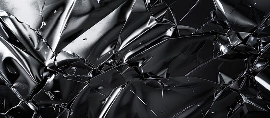 Black backdrop featuring a fractured glass texture. with copy space image. Place for adding text or design