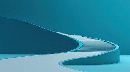 Overcoming limits, empowered mindset path, 3D illustration