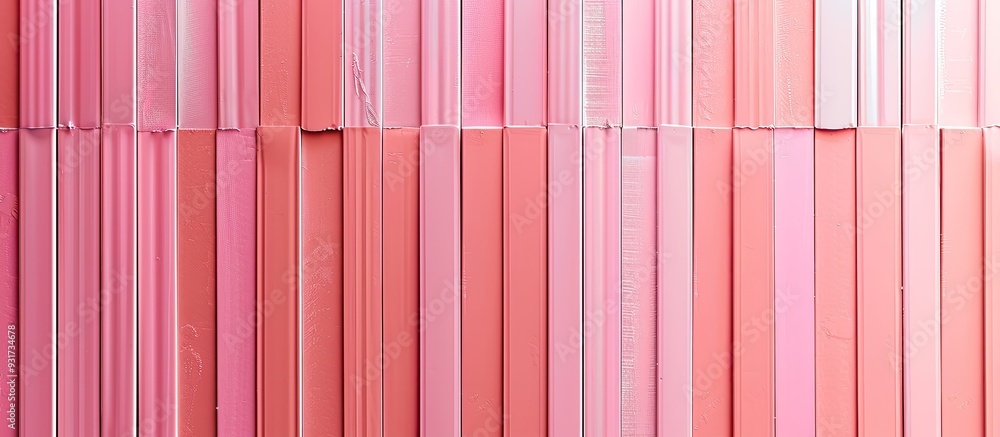 Poster Abstract background created from corrugated paper for pink applications Space for text Texture Vertical stripes. with copy space image. Place for adding text or design