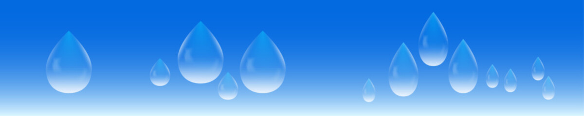 water-drop blue bubble on wet screen background. Bright and realistic droplet or drop of rain on glasses material. make a cool, fresh. Set of close-up waterdrop drops, the vector illustration.