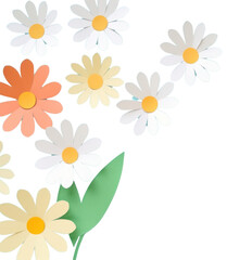 Obraz premium Simple daisy flowers backgrounds pattern petal.