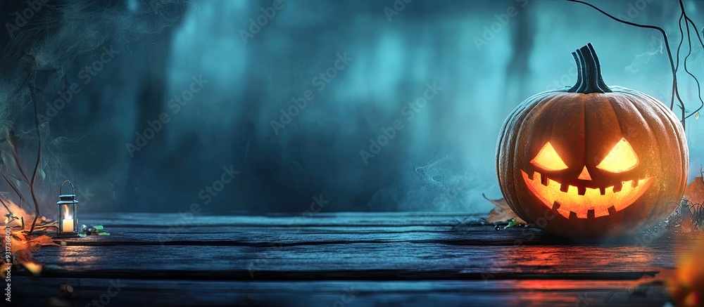 Poster Halloween festive background. with copy space image. Place for adding text or design