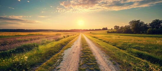 countryside vacant road with copy space for your text