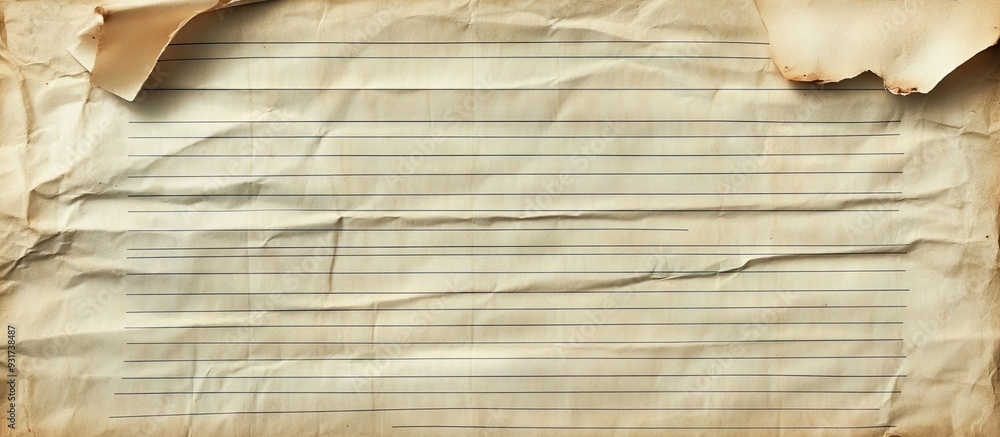 Aufkleber Aged lined paper texture. with copy space image. Place for adding text or design