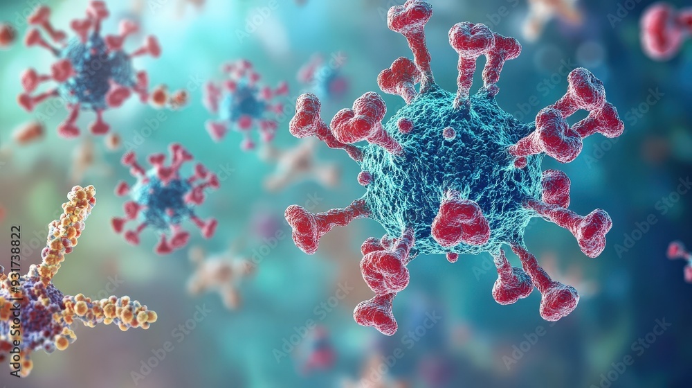 Aufkleber scientists investigate the effectiveness of neutralizing antibodies targeting a virus in a controlle