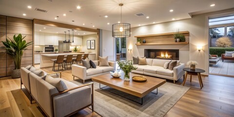 * A minimalist home renovation incorporates clean lines, calming colors, and soft lighting to create a warm and inviting space that exudes serenity.