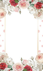 Editable Template Flower Frame Design