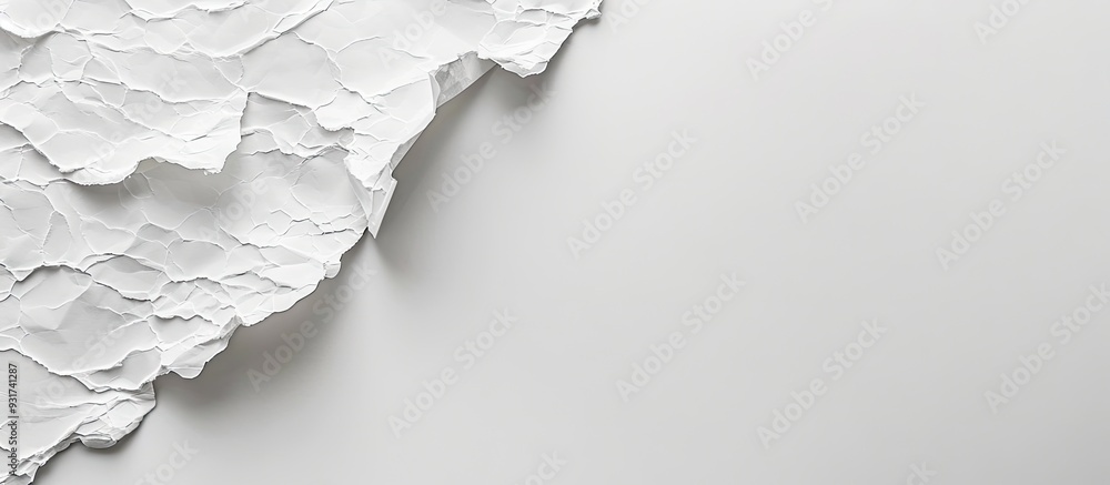 Aufkleber paper texture on a white background. with copy space image. Place for adding text or design