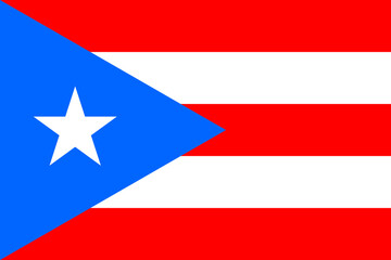 Puerto Rico vector flag. Accurate dimensions and official colors. This file is suitable for digital editing and printing of any size.