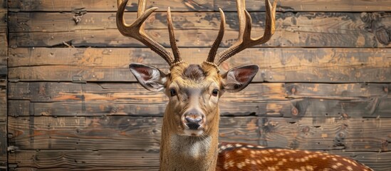 Different deer antlers stacked on a plastic drop cloth showcasing the extraordinary diversity of nature. with copy space image. Place for adding text or design