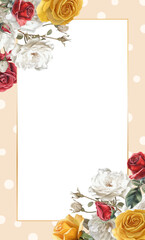 Editable Template Flower Frame Design