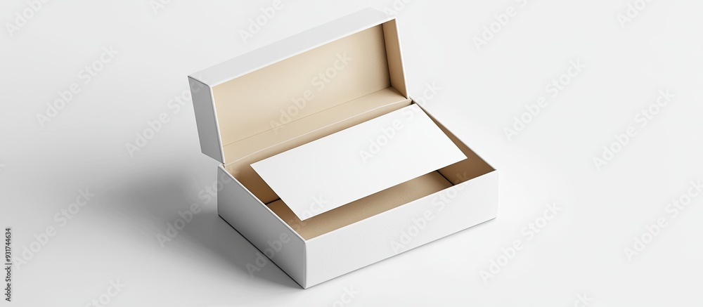 Aufkleber business card empty business card in a contemporary box on a white background. with copy space image