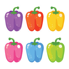 Vector Bell Pepper simple and mini