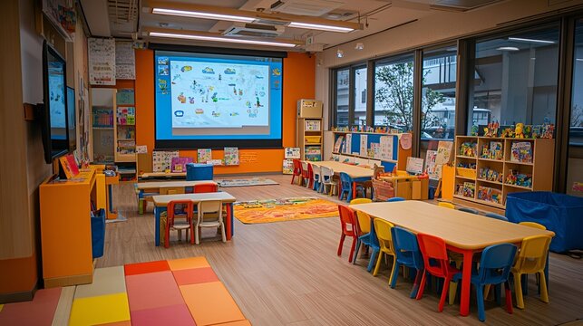 Old, empty, indoor dining room with luxury furniture and a bar, perfect for a conference or a cozy dinner at home