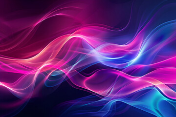 perfect shape, aesthetic, colorful background with abstract shape glowing in ultraviolet spectrum, curvy neon lines, Futuristic energy concept, Abstract background with a glowing abstract waves