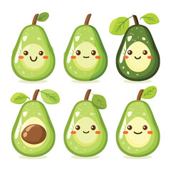Vector Avocado simple and minimali