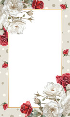 Editable Template Flower Frame Design