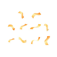 Gold confetti vector design element isolated on white background.