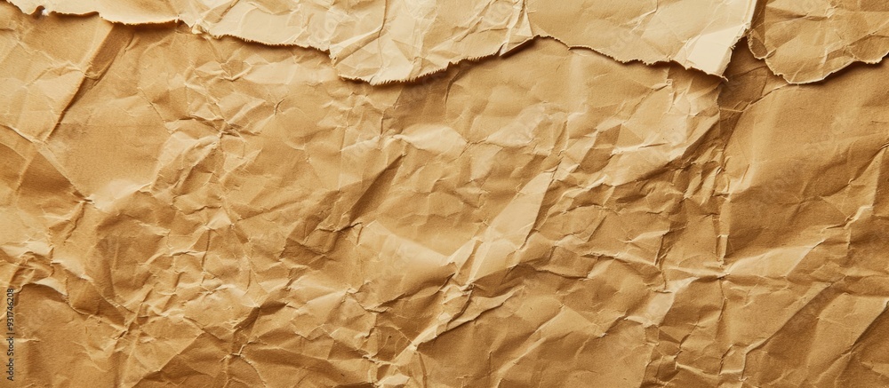 Poster brown kraft paper texture pattern serves as an abstract background that can be used for wallpaper le