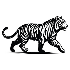 tiger vector illustration silhouettes design , tiger image free design 