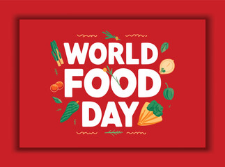 banner for world food day with a quote from world food.