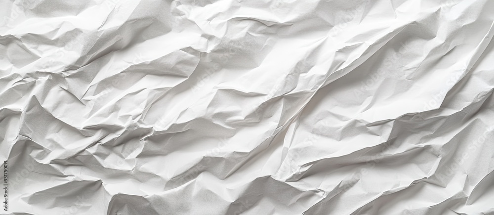 Leinwandbilder wrinkled or crumpled white stencil or tissue paper serves as the texture for a crumpled paper backgr