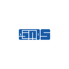 Sms phone letter logo design.