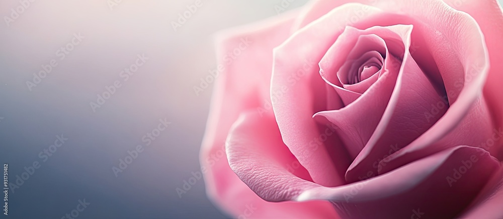 Leinwandbilder close up of a pink rose. with copy space image. place for adding text or design