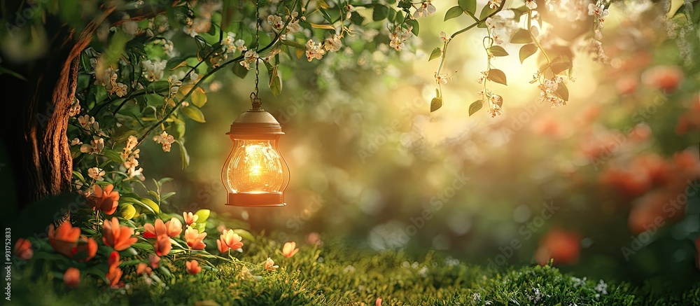 Aufkleber Garden light. with copy space image. Place for adding text or design