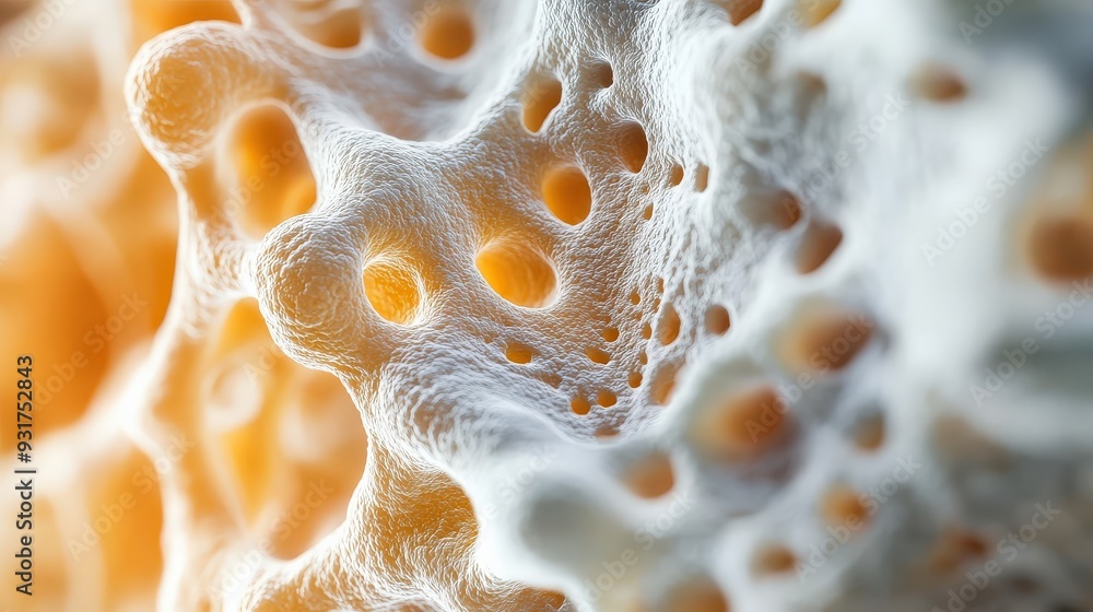 Poster bone cells are repairing a fracture, demonstrating dynamic activity and the intricate structure of t
