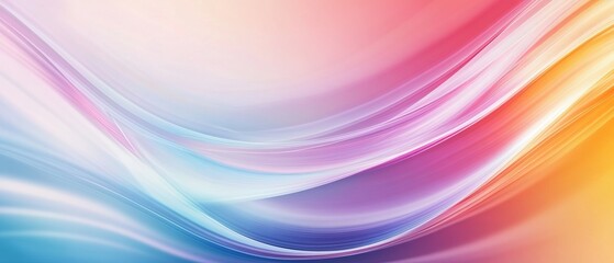 Fototapeta premium Abstract background with colorful lines and curves, light colors, gradient color scheme, motion blur effect