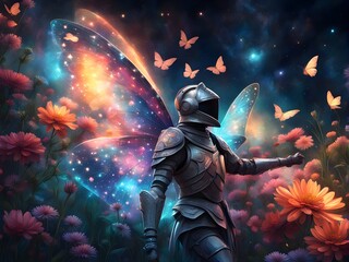 Fototapeta premium knight , person in the space