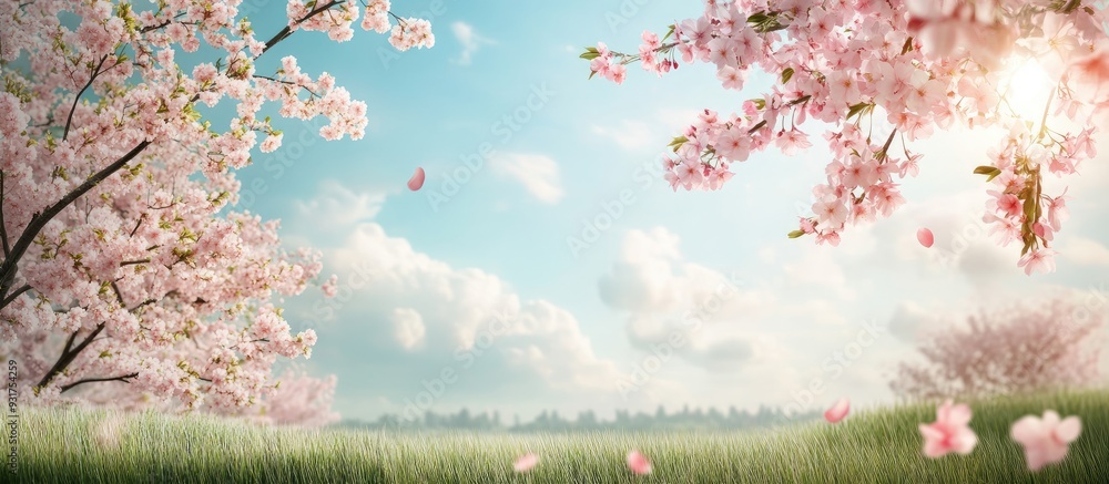 Poster spring. with copy space image. Place for adding text or design