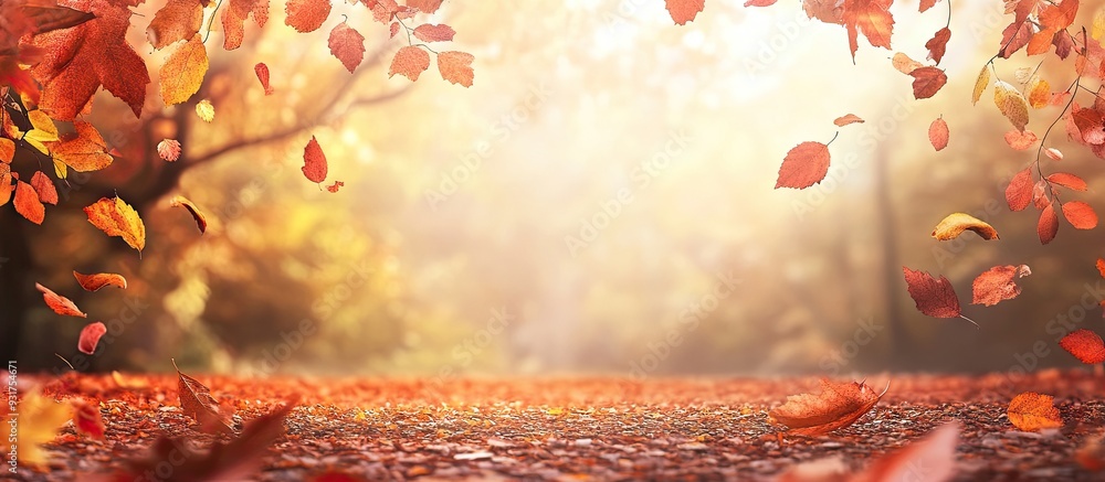 Leinwandbilder autumn themed background. with copy space image. place for adding text or design