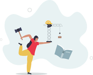 Justice care from jurisprudence authorities to rule out discrimination.flat design with people.