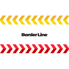 Yellow and Red arrow line stripes. isolated on white background. Vector illustration © Macholicious