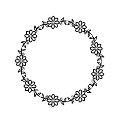 abstract floral frame