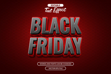 Black friday editable text effect