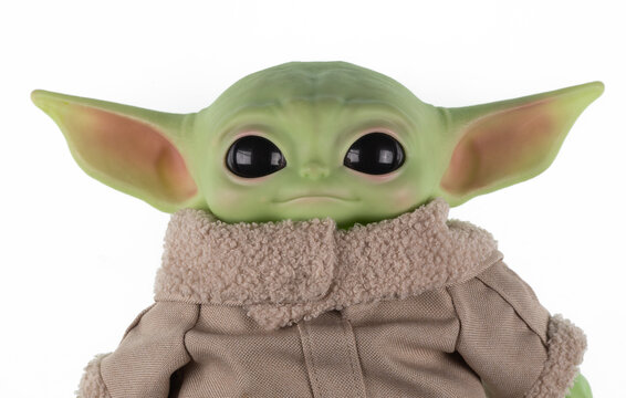Kazakhstan, Almaty, 20 08 2024: Star Wars, portrait of Yoda Grogu