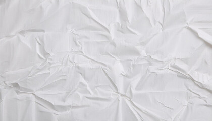 Obraz premium Close up wrinkled white paper texture background design