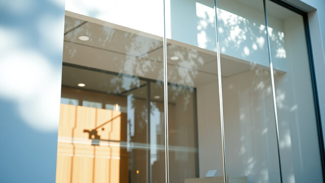 Abstract Sunlit Glass Window - Powered by Adobe