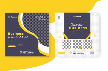 Creative Digital marketing agency business social media post banner template design