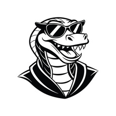 snake wearing sunglasses